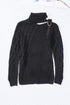 Strapped Cut Out Shoulder Turtleneck Sweater